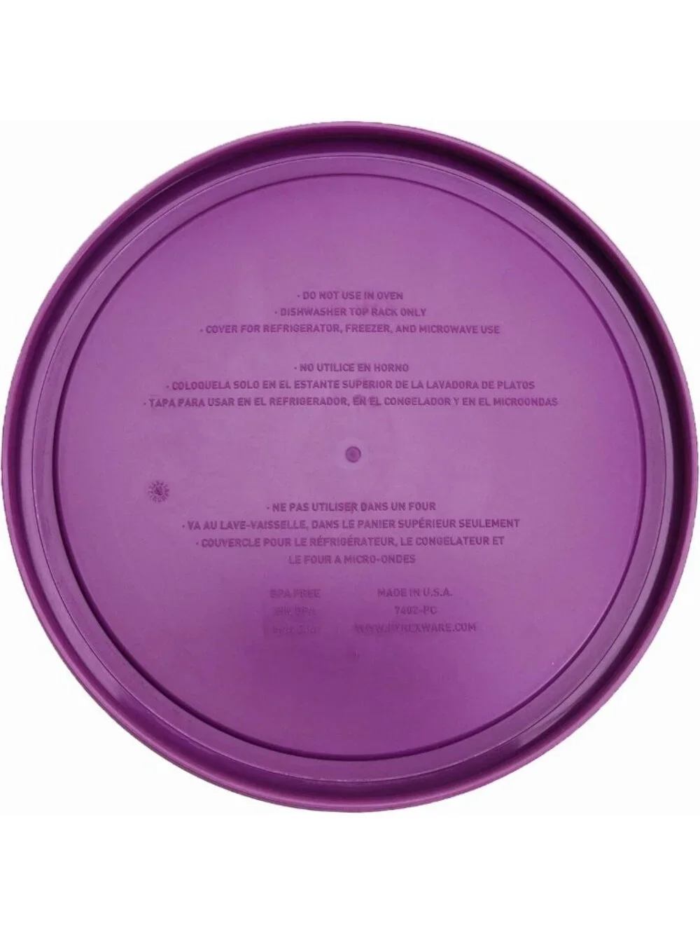 7-Cup Glass Bowls with Purple Food Storage Lids - Durable, BPA-Free, 2-Pack